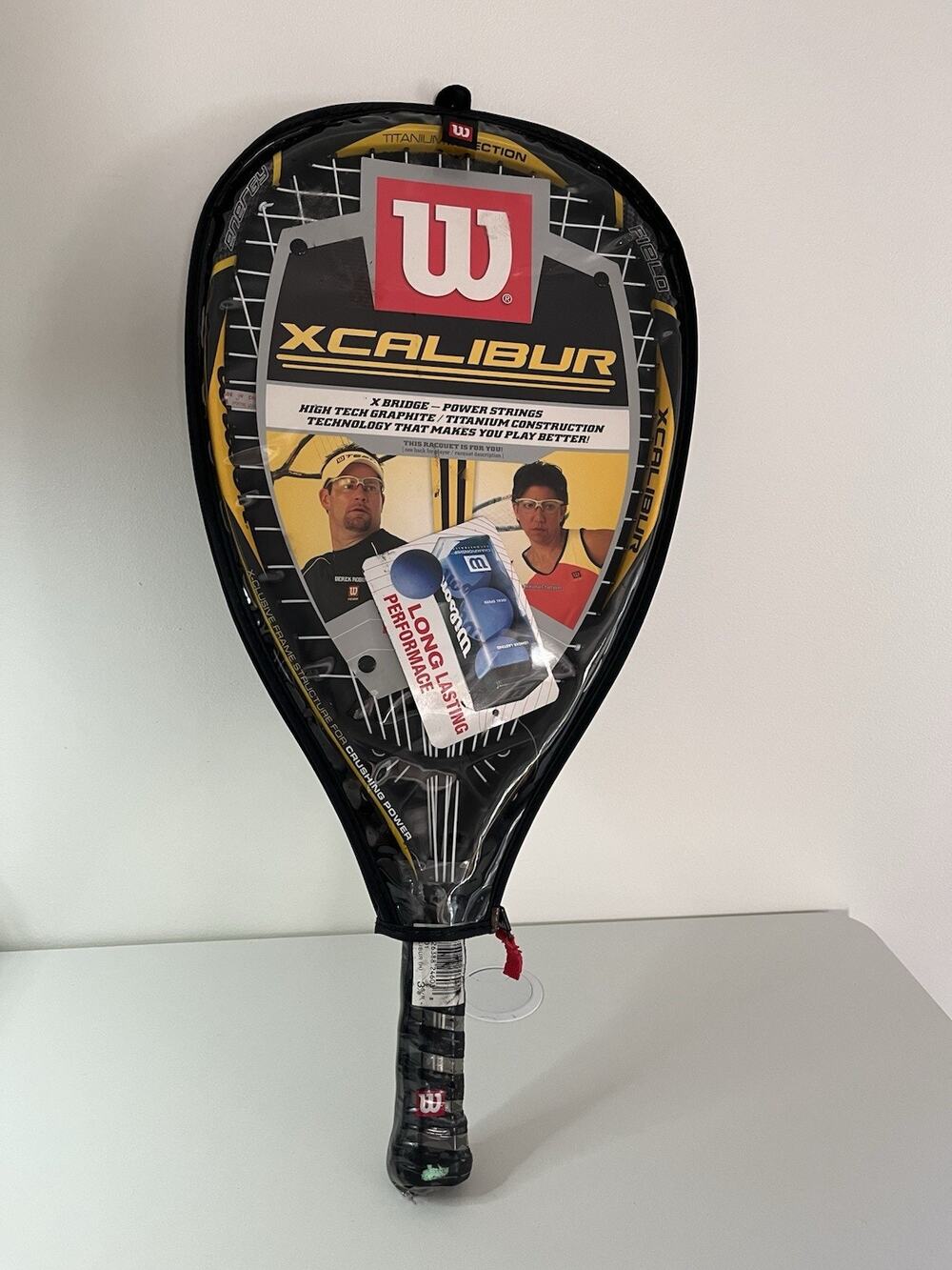 NOS NWT Wilson Raquetball Racquet Titanium Ripper Crushing Power W Cover Y2K VTG